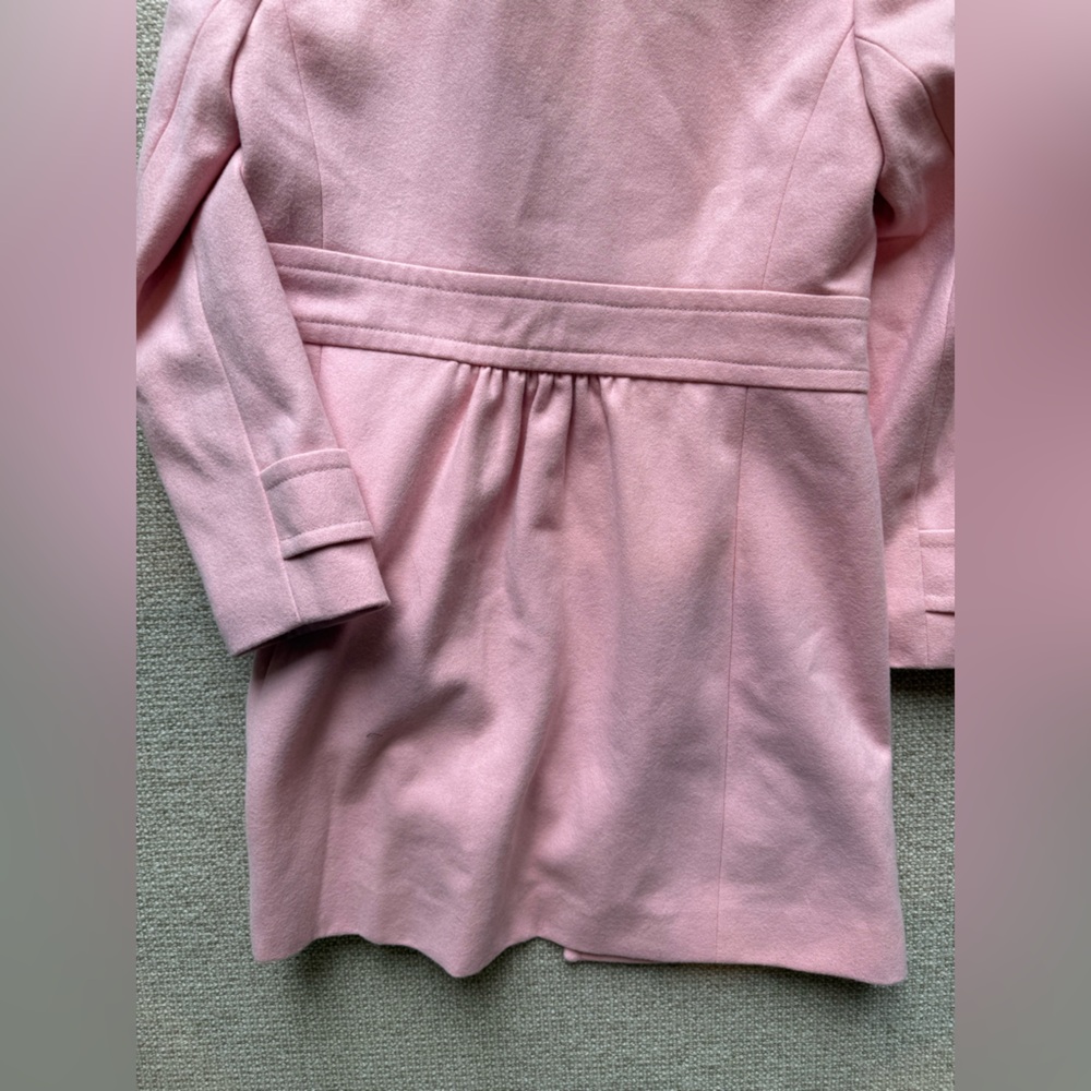 J Crew Pink Coat Wool Button Front Size 4 Petite - Picture 7 of 9